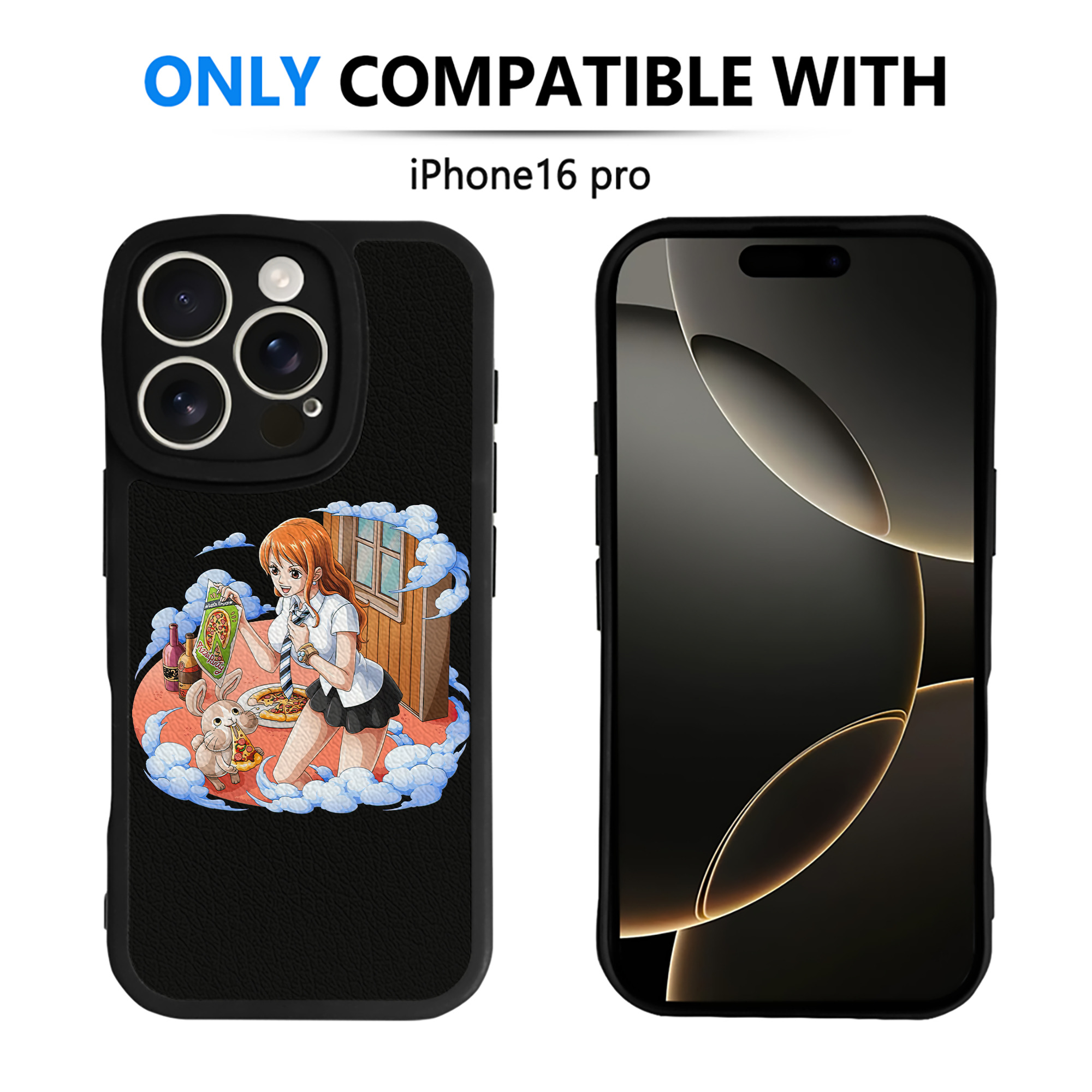 （画像用） ワンピース ナミ ONE PIECE Nami 【iPhone 16シリーズ対応】シリコンスマホケース（レザー調） 材質：シリコン